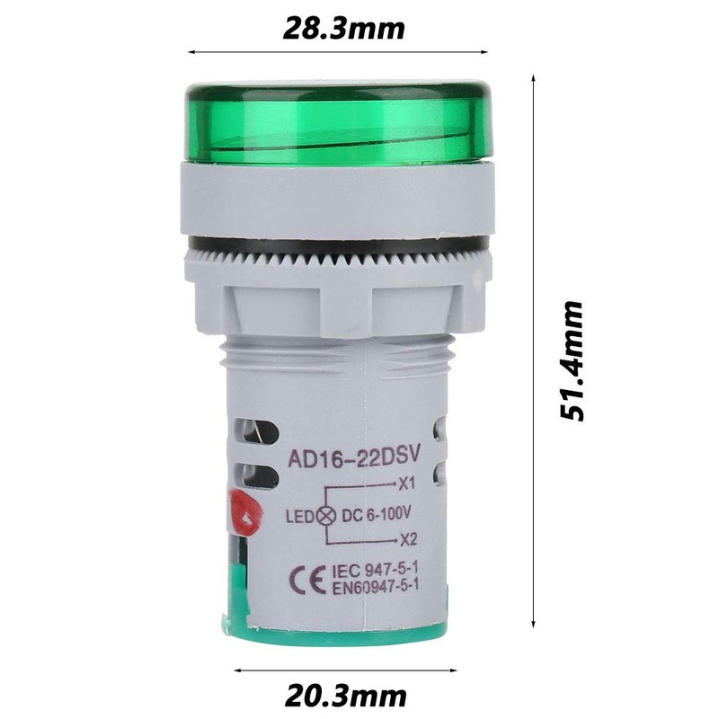 Voltage Display, Digital Voltage Display, LED Voltmeter Signal Light, Digital