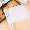 NUOBESTY White Blank Flags, 24pcs Hand Waving Flags Small DIY