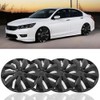 DREAMIZER Glossy Black 15" Hubcaps Replacement,4Pcs Universal R15 Hub Caps