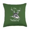 P&L Originals I'm Bucked up Deer Hunting. Throw Pillow, 18x18,