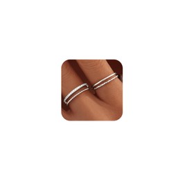 Gelbesty Size 11 Thumb Rings Set Silver Stackable Rings for Women Non Tarnish Dainty Stainless Steel Waterproof Non Tarnish Jewelry