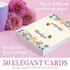 50 Pack Elegant Floral Thank You Cards with Envelopes and
