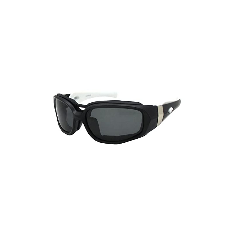 RIDEZ Protection Eyewear SUPREME RS910-BLACK/PINK Polarized Sunglasses, Motorcycle, Bicycle, Men's,