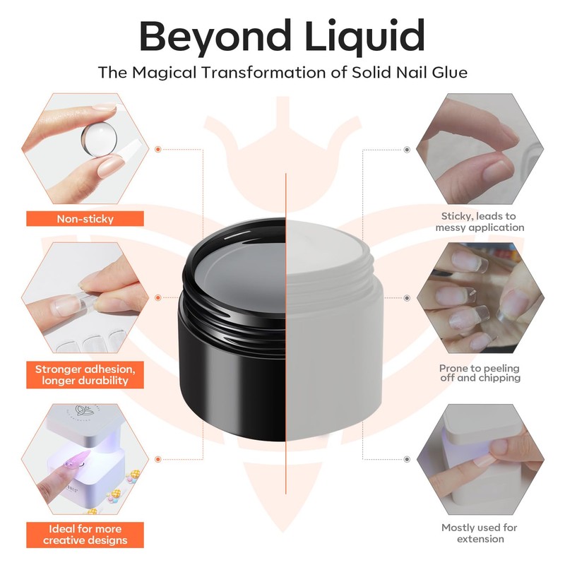 MODELONES Solid Builder Gel, 3D Sculpture Nail Gel, 15 g