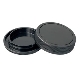 FANZR Camera Body Cap & Rear Lens Cover for Compatible for Canon EOS M50II M50 M100 M3 M5 Camera kit EF-M Mount Lens (2 Pack)