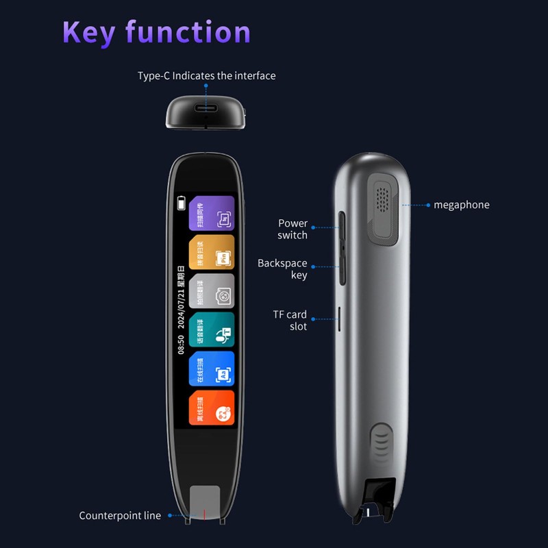 Translation Pen Scanner, Digital Reading Pen with Voice Translation, Offline