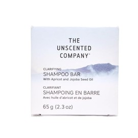 The Unscented Company Barra de champú clarificante, para tipos de cabello fino a ondulado, 2.3 oz (65 g)