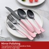 Onlycooker 20-Piece Black and Red Silverware Set 18/0 Stainless Steel