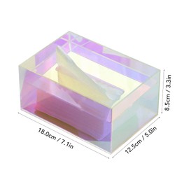 Cubierta de Caja de Pañuelos, Soporte de Papel Facial Acrílico con Dispensador de Servilletas de Apertura Grande para Tocador de Baño Encimera Mesitas de Noche Oficina