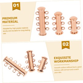 TEHAUX 15pcs Layering Clasps for Necklaces and Bracelets Multi-Strand Connectors for Jewelry Making
