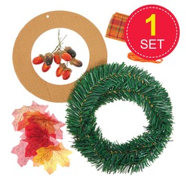 Baker Ross FN300 Autumn Wreaths Craft Kit - Craft Autumn Wreaths