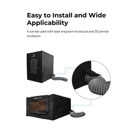 Upgraded 3D Printer Fume Extraction Kit for Ender Plus 3D Printer Enclosure-with Exhaust Fan Interface,Laser Engraver Enclosure,Efficient Ventilation, Exhaust Smoke and Dust, Easy to Operate