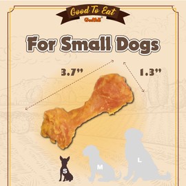 Gootoe Turkey Tendons for Dogs –All-Natural, Hypoallergenic Dog Treats, Rawhide Alternative, Long Lasting Puppy Chews, Healthy Dog Treats for Small Breeds, Bone (S), 6 Count Pack