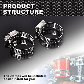 CROSSDESIGN Silicone Radiator Coolant Hose Black Compatible with Chevy Corvette 5.7L LT1 V8 1991-1996