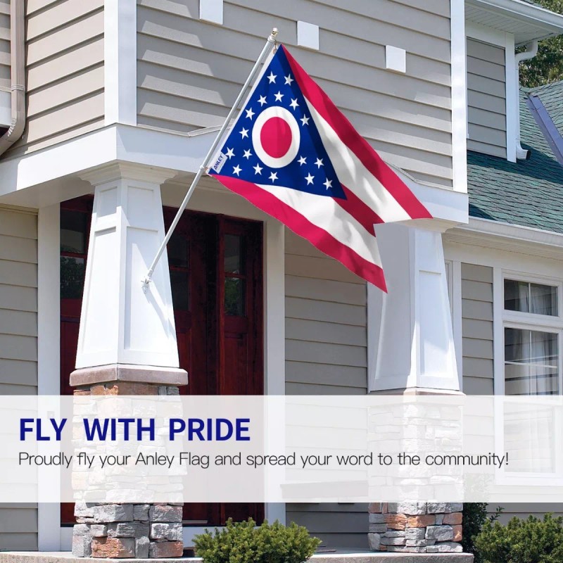 Anley Fly Breeze 3x5 Foot Ohio State Polyester Flag -