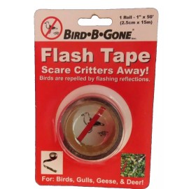 Bird B Gone Flash Tape 1" x 50'  #MMFT-050 Scare away critters  NEW