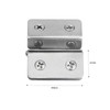 2 Pieces Glass Door Clamp Hinge,Zinc alloy Folding Door Hinge