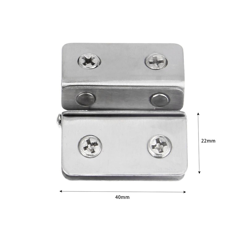 2 Pieces Glass Door Clamp Hinge,Zinc alloy Folding Door Hinge