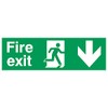 Fire Exit â€“ Down Sign - 300x100mm - L31