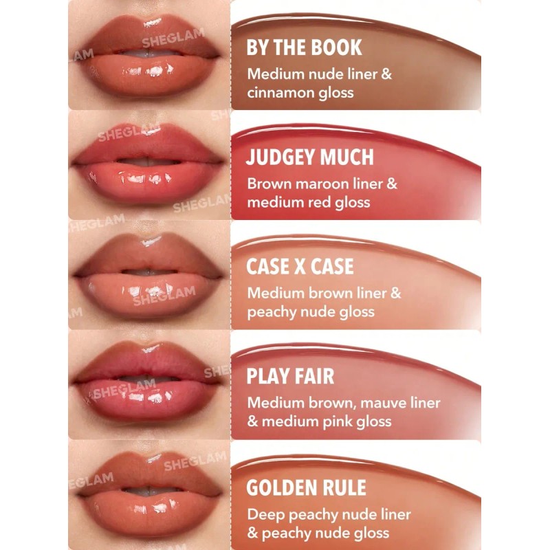 Sheglam Lip Rules Lápiz Y Gloss Labial - Golden Rule