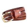 Enseed Mesh Belt, Braided All Leather, Leather, Braid, Width 1.3