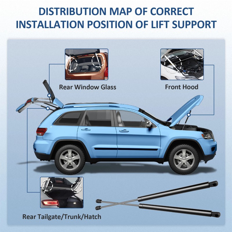 autobasicparts For 2007-2015 GMC Acadia 2 Pcs Liftgate Tailgate Hatch