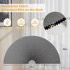 100% Light Blocking Arch Window Shades, Pleated Fabric Half Circle