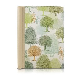 FAIRklemmt Wunderwald Natural Linen Binder A4 Brown 150 Pages 22.5 x 30.8 cm Bookbinding Cardboard Linen Back