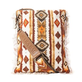 Myra Bag Boho Aztec Crossbody Bag - Southwestern Aztec Shoulder Purse for Women, Brown, Southwestern