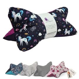 Leseknochen Nackenkissen (Dark Unicorn) bequem und waschbar! Handgestopft und gen√§ht in Deutschland - Nutzbar als Nackenrolle Kissen Nackenrolle