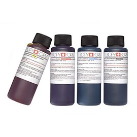 KOPYFORM Food Ink 4 x 100 ml Set (Black, Yellow, Magenta, Cyan) for Canon Printers e.g. G1501 (KOL110)