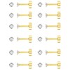 Morfetto 12 Pairs 14K Flat Back Earrings 20G Cartilage Earring