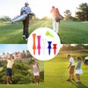 PUFEUOO 180 Pack Plastic Golf Tees, 6 Different Sizes Golf