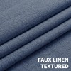 CUCRAF Sky Blue Faux Linen Blackout Curtains 52X84 Pack Of