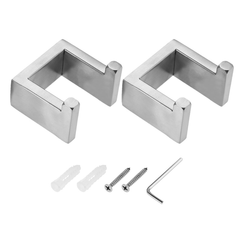 Mgoodoo 2 Pack Double Towel Hook Brushed Nickel 304 Stainless