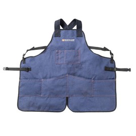 ROCKLER Cross-Back Shop Apron | Woodworking Apron for Men with straps and pockets