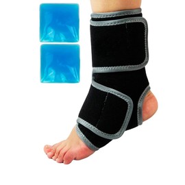 SEVEN MINE Tobillera con Compresa de Gel Frio-Caliente para Tratamientos Terapéuticos (Unitalla – Unisex)| Soporte Ferula para Tobillo