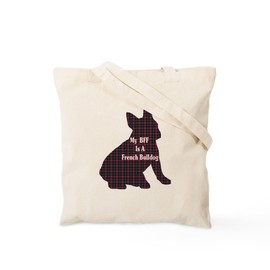 CafePress BFF French Bulldog Tote Bag Reusable Natural Beige Canvas Shopping Bag