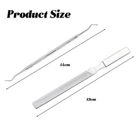 Long Stainless Steel Nail Files,Emery Boards for Nails,Professional Nailtools,Double Sided Metal Nailfiles Buffer with Non-Slip Handle,Manicure & Pedicure Tool for Men and Women’s Nailcare