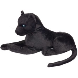 BRUBAKER Dark Panther Soft Toy 18 inches (45 cm) Lying - Plush Cuddly Toy - Big Cat Black