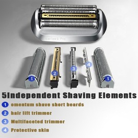 94M Series 9 Pro Electric Shaver Replacement Head for Braun Series 9 Pro and Series 9 Replacement Head for Electric Razors 9290cc, 9291cc, 9370cc, 9376cc, 9293s, 9260s, 9295cc, 9385cc (94M/2pcs)