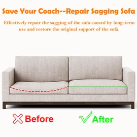 Acidea Couch Cushion Support for Sagging Seat, 2Pack 50.5x50.5cm High Density Foam Replacement Sofa Cushion Support for Under the Cushion, Insert Sofa Cushion Support Board for Sectional Sofa