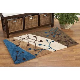ROCKY&CHAO Latch Hook Kits for Adults, Abstract Painting 23.6X15.7Inch, DIY Latch Hook Rug Kit 60X40CM, Home Carpet Rug Making Kit, Cross Stitch Embroidery Kits Needlework Crafts Rug for Home Decor