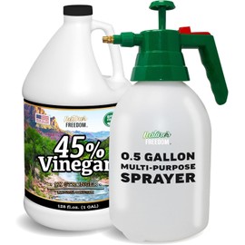 Nature's Freedom 45% Concentrated Vinegar, 1 Gallon with Garden Pump Sprayer