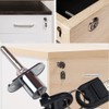 CL-Lin 2 Piece Drawer Lock Silver Plunger Lock with Key