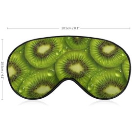 Soft Travel Sleep Eye Mask, Compact Lightweight Accessory for Travel and Daily Use - Kiwi Print Sleep Mask Eye