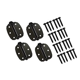 QCAA Steel Cabinet Self Closing Hinge, 2''X1.2mm, Matte Black, 4 Pack, Made in Taiwan