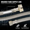 HIGHCRAFT 12 Inch Flexible Toilet Water Supply Line Braided Stainless