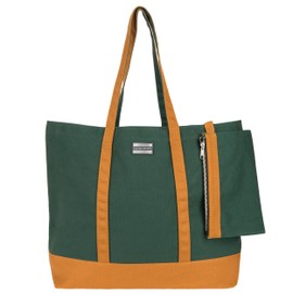 Travler's Water Repellant VanGoddy (Natural Pine) Isling Tote Bag with Removable Zippered Organizer Pouch