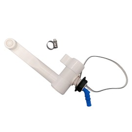 CR-MOESANCO® 12V White Cold Water Tap + 1 Clamp Stainless Steel Caravan Motorhome Boat with Switch